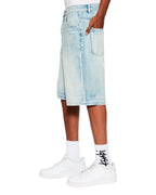 Mens Maxx Short Blue Ice Relaxed Walkshorts - Denim