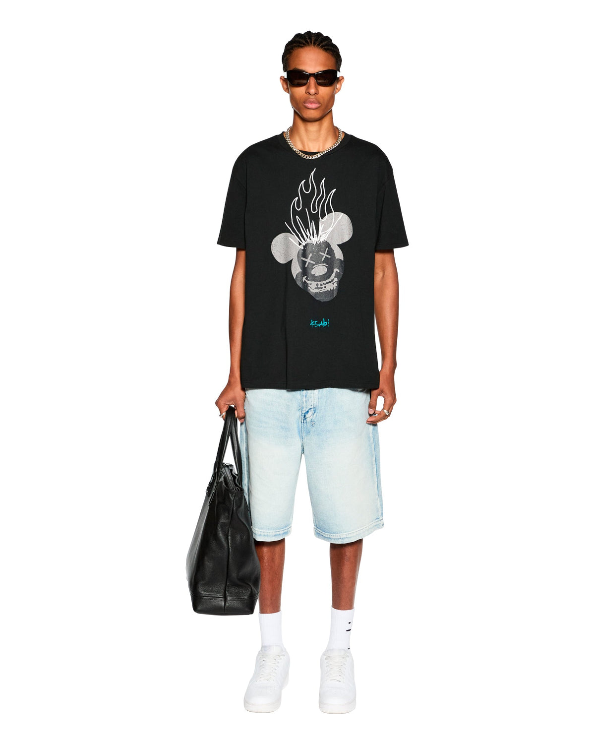 Mens Maxx Short Blue Ice Relaxed Walkshorts - Denim