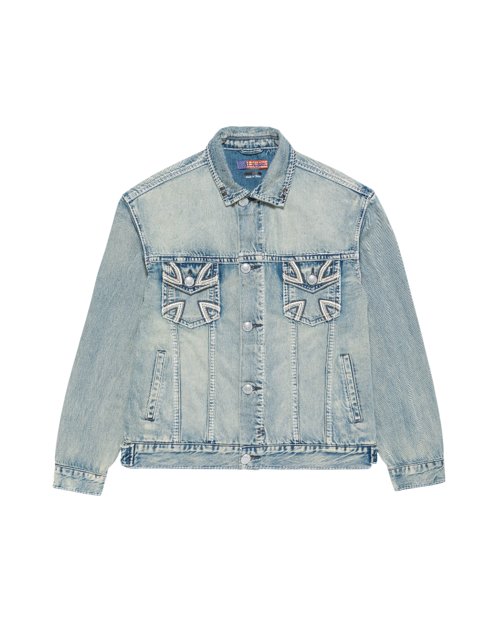 Mens Ksubi X Alice Hollywood Oh G Jacket Punk Regular Jackets - Denim