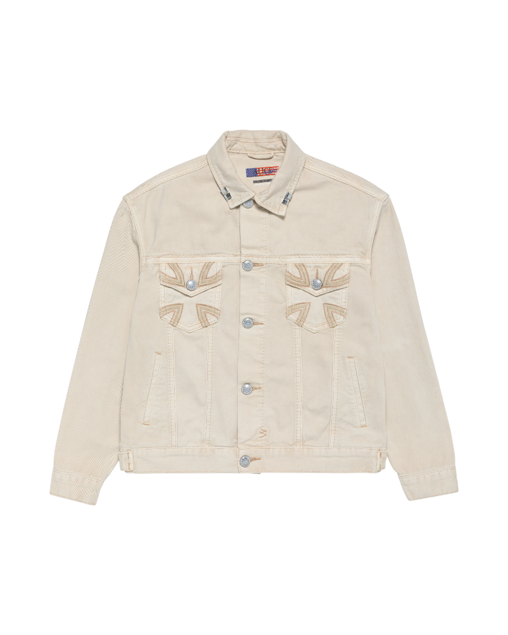 Mens Ksubi X Alice Hollywood Oh G Jacket Ivory Regular Jackets - Beige