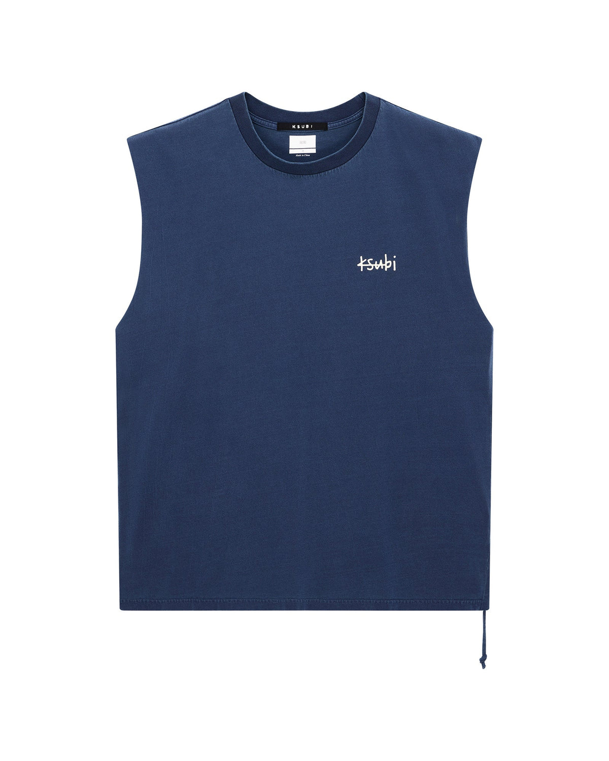 Mens All Day Biggie Cut Off Tee Deep Oversized Tees - Navy