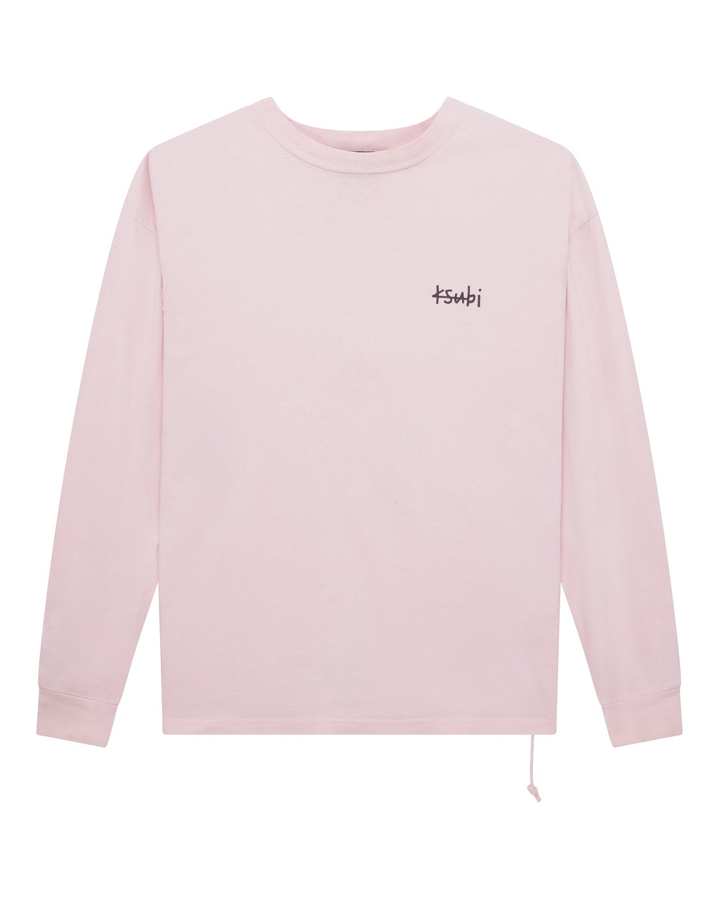 Mens Allday Biggie Ls Tee Ice Quartz Oversized Tees - Pink
