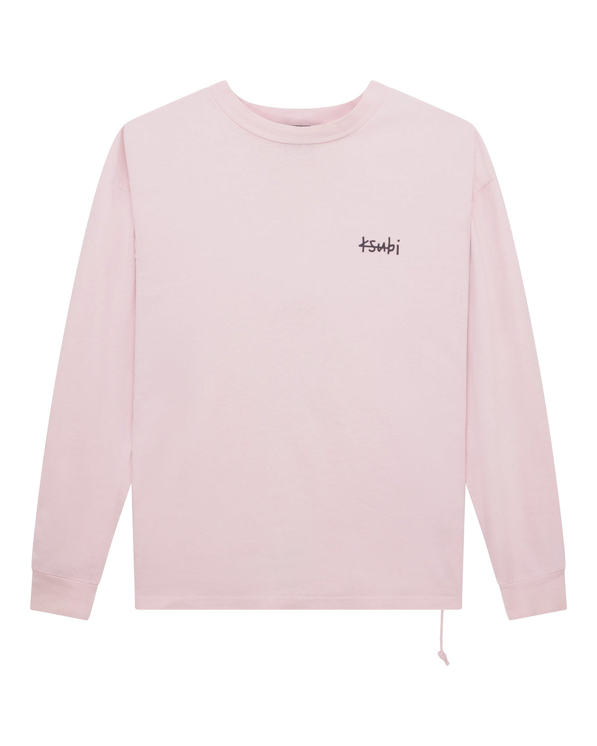 Mens Allday Biggie Ls Tee Ice Quartz Oversized Tees - Pink