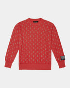 Mens Allstar Knit Crew Torch Regular Knitwear - Red