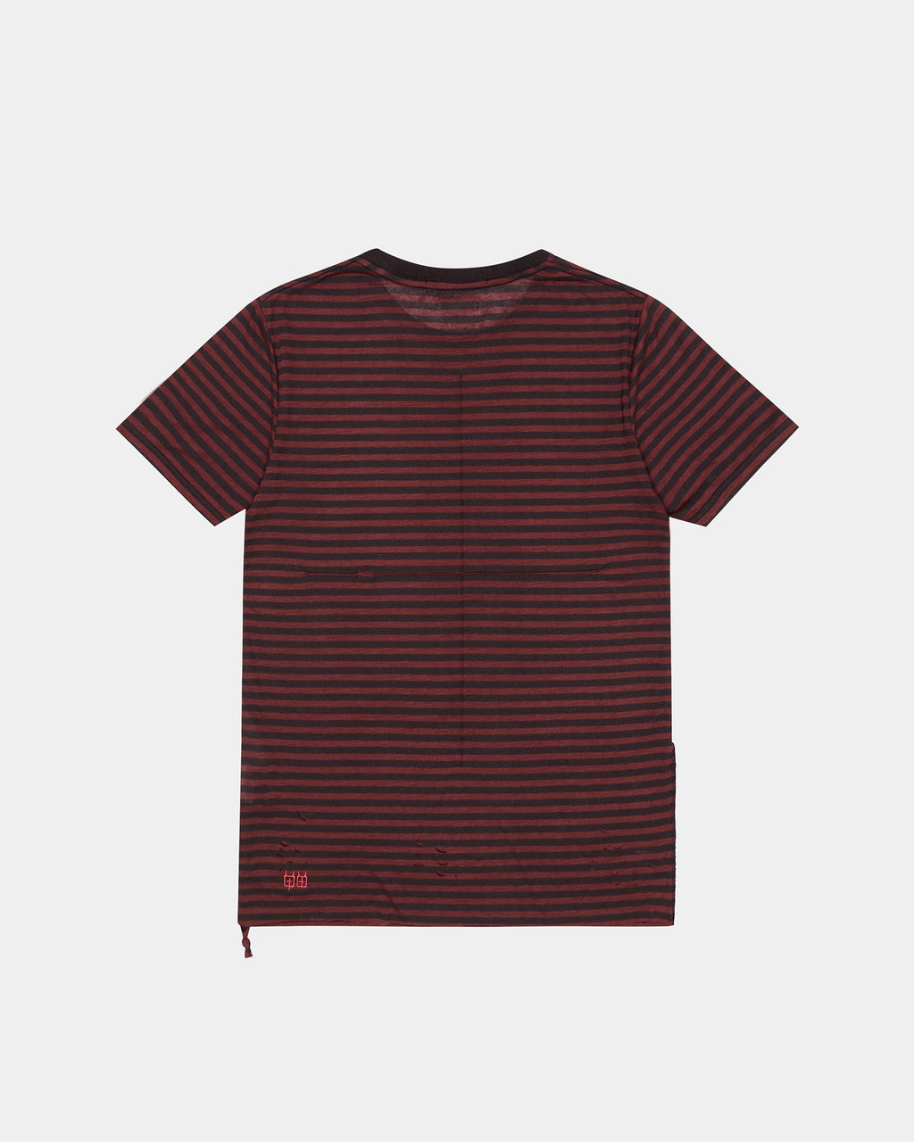 Mens Angel Sioux Ss Tee Red Stripe Slim Tees - Red