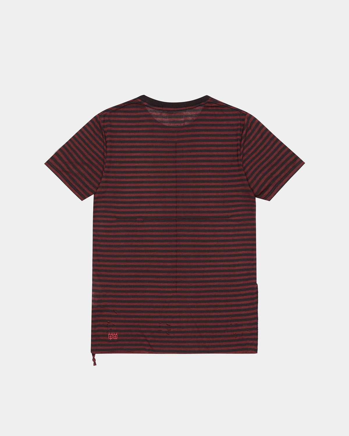 Mens Angel Sioux Ss Tee Red Stripe Slim Tees - Red
