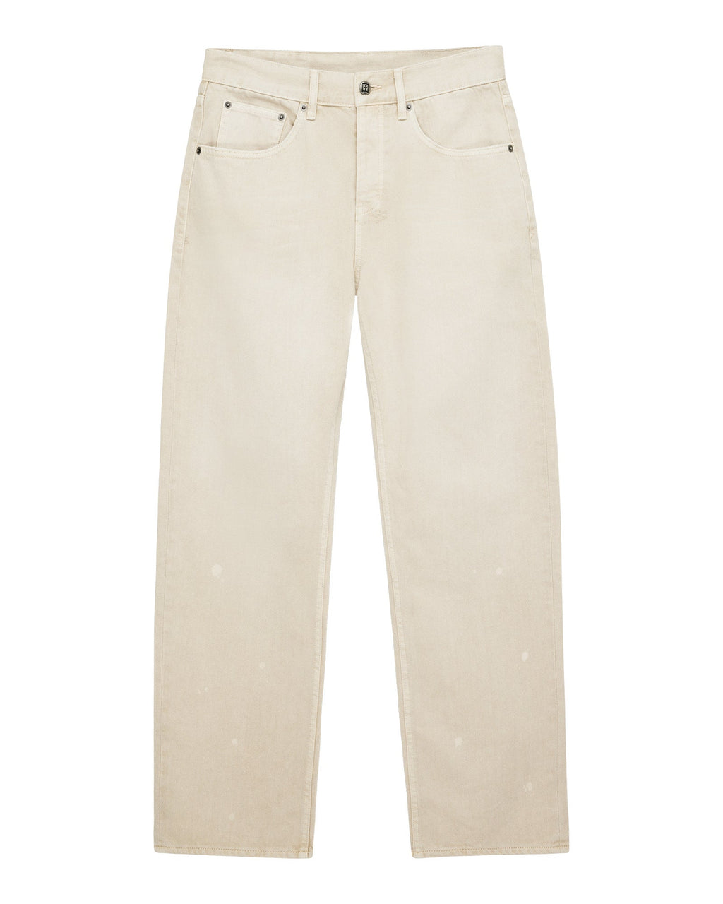 Mens Anti K Ivory Relaxed Denim Jeans - Beige