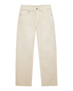 Mens Anti K Ivory Relaxed Denim Jeans - Beige