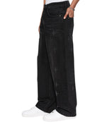 Mens Anti K Nirvana Plus Trashed Relaxed Denim Jeans - Black
