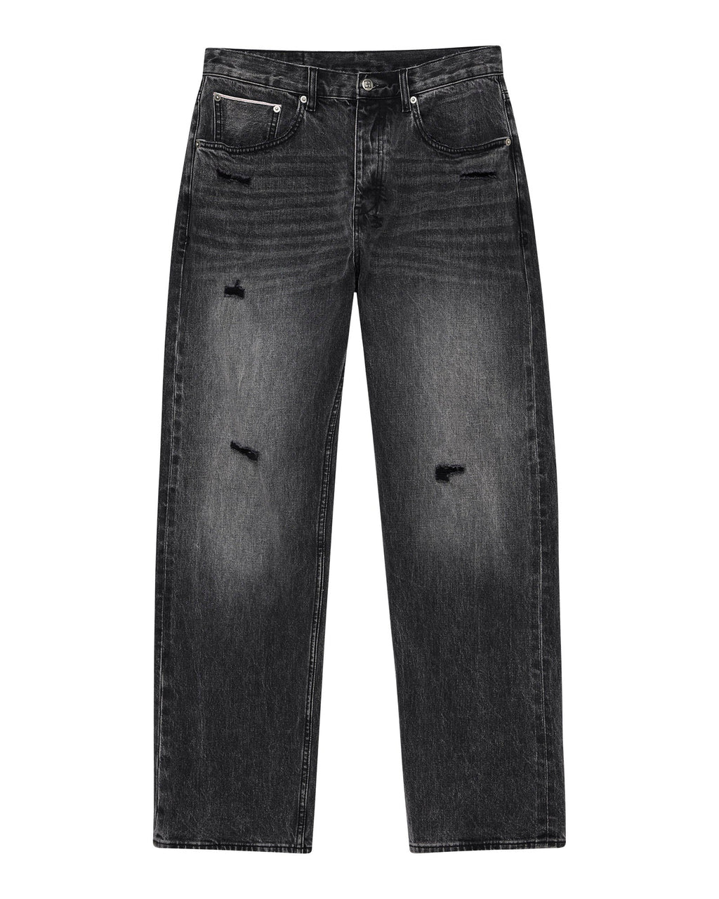 Mens Anti K Selvedge Replika Black Relaxed Denim Jeans - Black