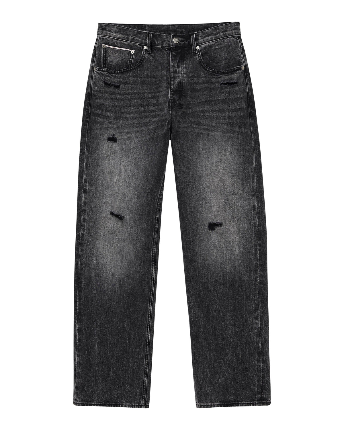 Mens Anti K Selvedge Replika Black Relaxed Denim Jeans - Black