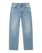 Mens Anti K Selvedge Blue Moon Relaxed Denim Jeans - Denim