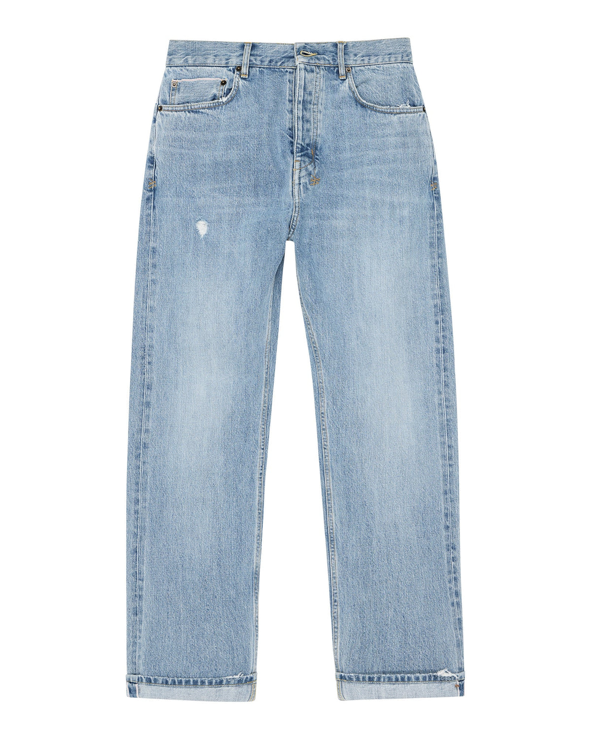 Mens Anti K Selvedge Sydney Blue Relaxed Denim Jeans - Denim