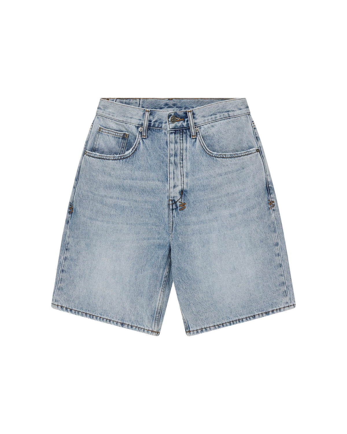 Mens Anti K Short Bunker Blue Relaxed Walkshorts - Denim