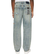 Mens Anti K Stage Dive Trashed Relaxed Denim Jeans - Denim
