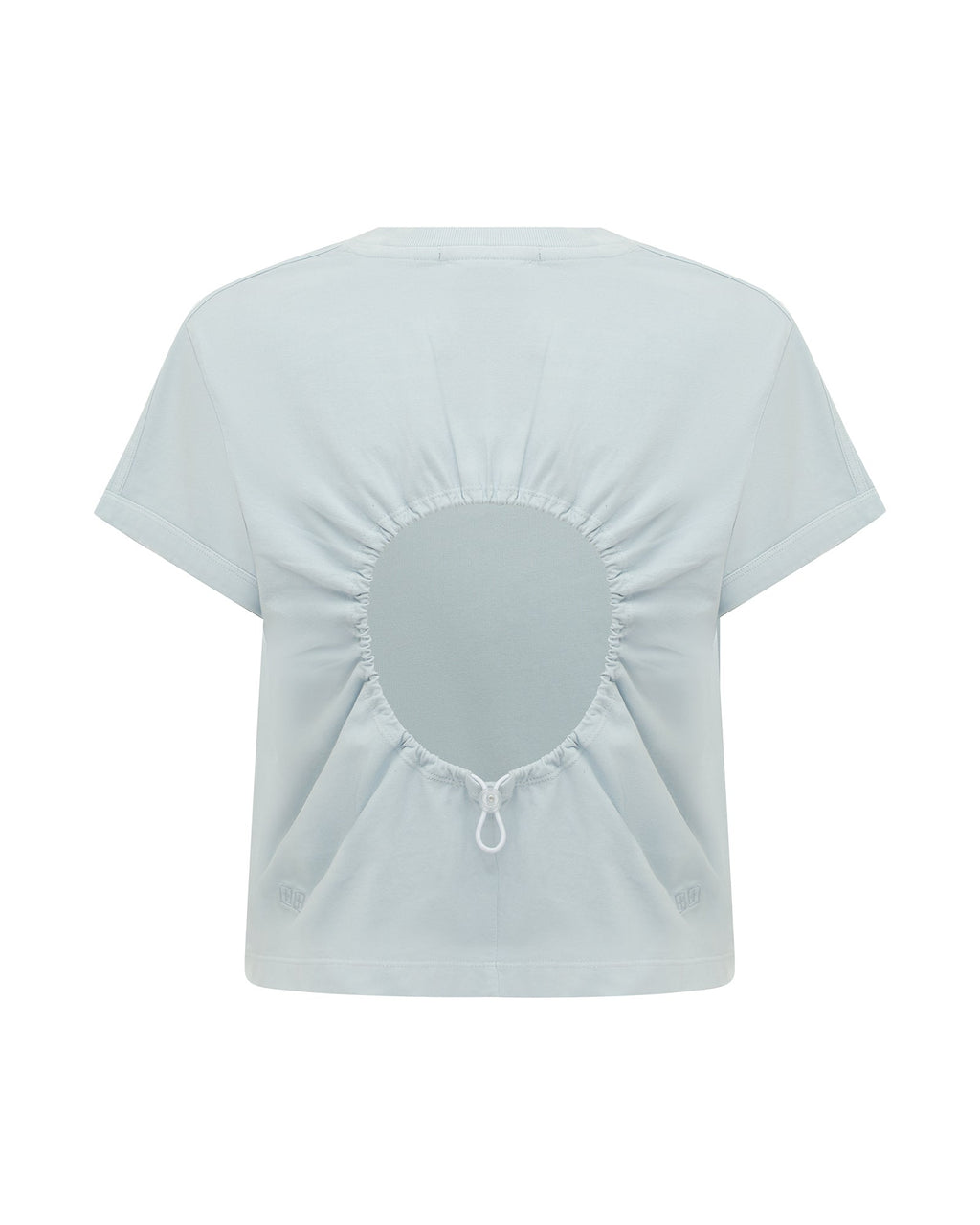 Womens Art Trip Shrunken Cut Out Tee Ice Mist Slim Tees - Blue