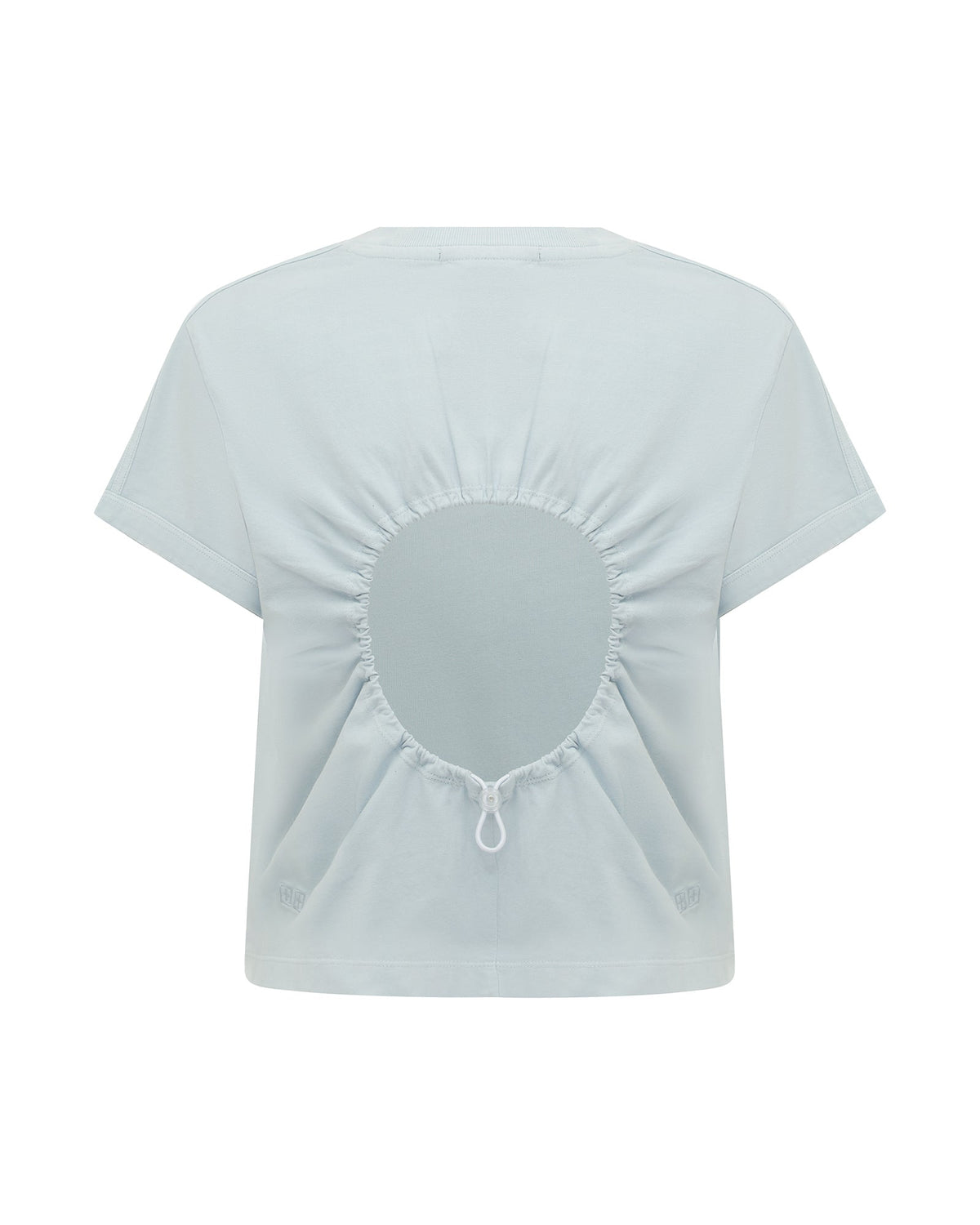 Womens Art Trip Shrunken Cut Out Tee Ice Mist Slim Tees - Blue