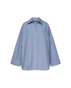 Womens Astra Ls Shirt Blue Oxford Oversized Shirts - Blue