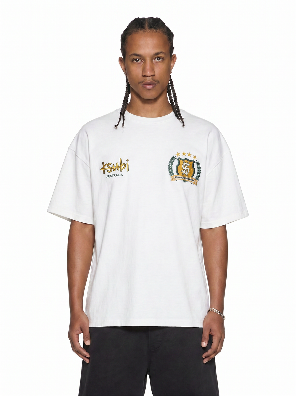 Mens Aus Ekcess Ss Tee Tru White Tees - White