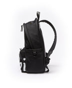 1999 Nylon Leather Backpack Black Bags - Black