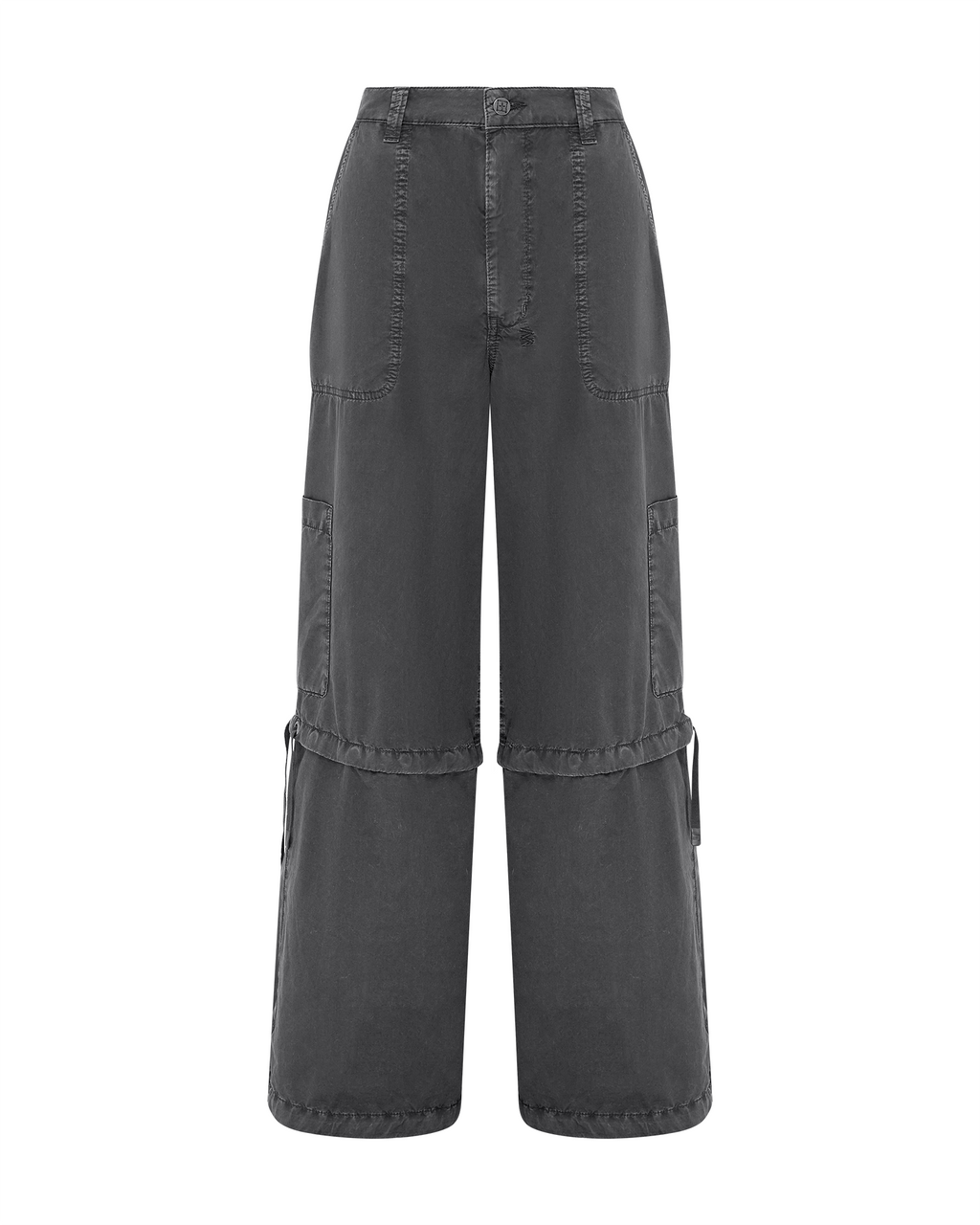 Womens Baggy Cargo Charcoal Oversized Pants - Grey