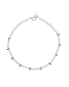 Pearl Spike Choker Jewellery - Silver