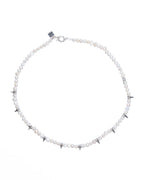 Pearl Spike Necklace Jewellery - Silver