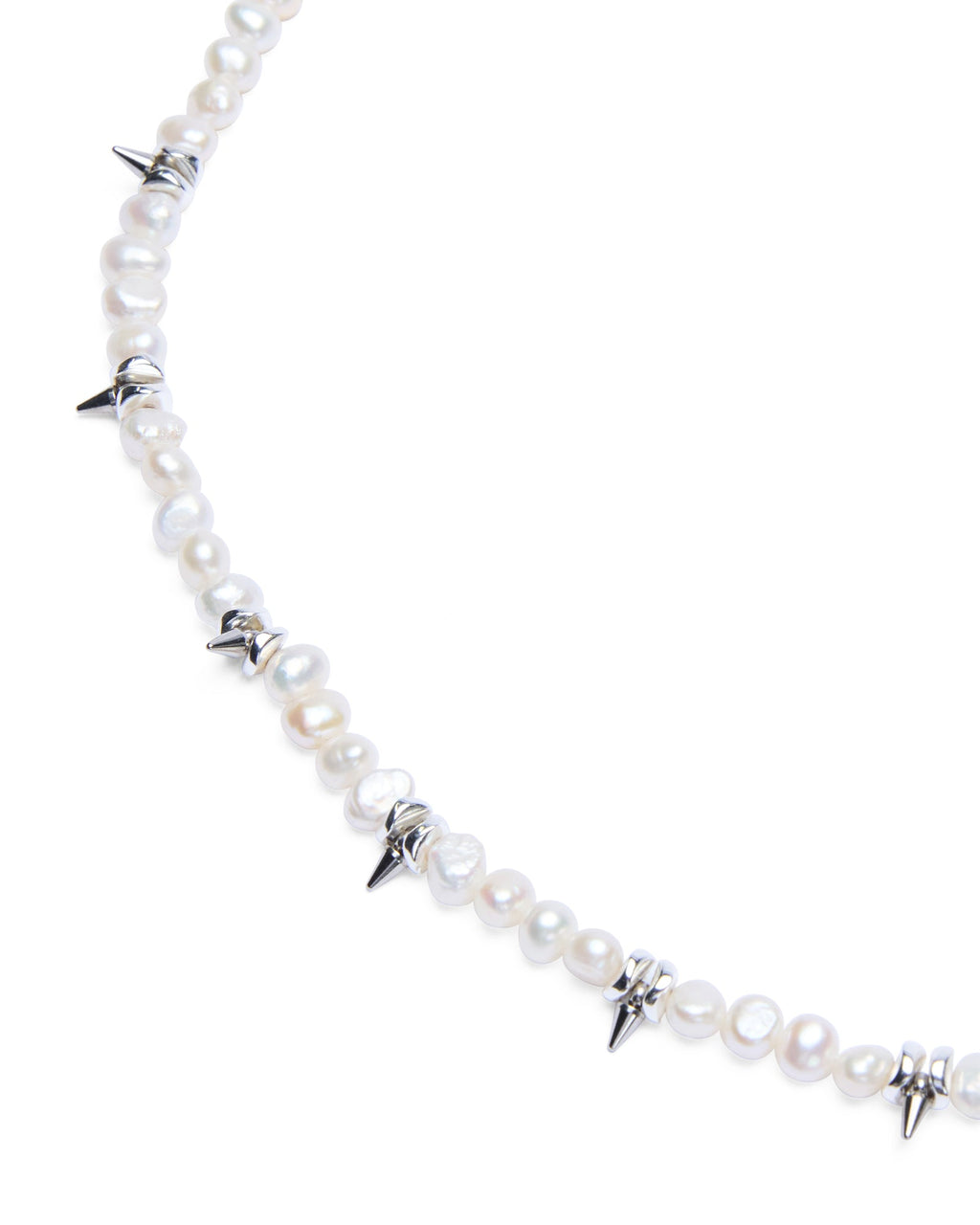 Pearl Spike Necklace Jewellery - Silver