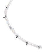 Pearl Spike Necklace Jewellery - Silver
