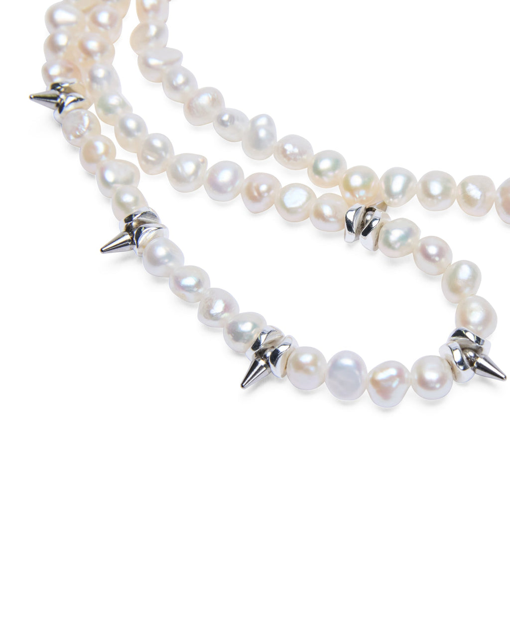 Pearl Spike Necklace Jewellery - Silver