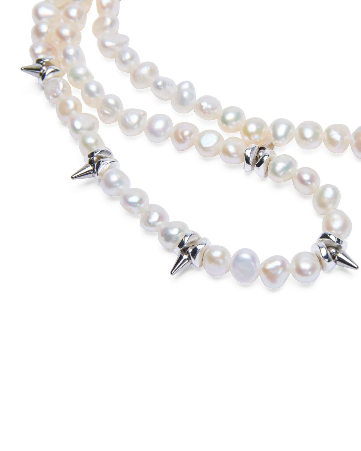 Pearl Spike Necklace Jewellery - Silver