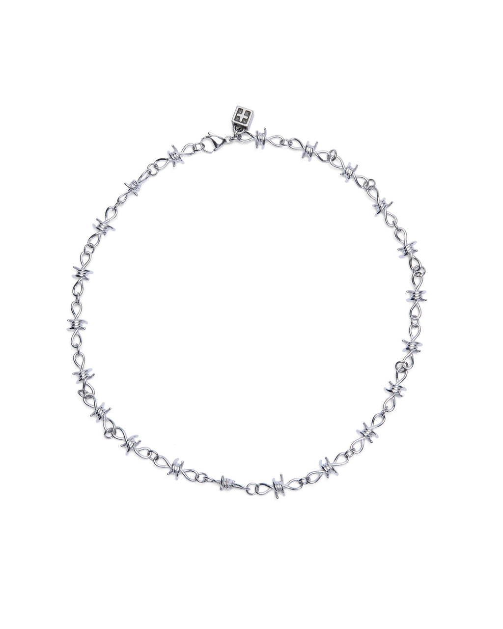 Barbed Wire Necklace Silver Jewellery - Silver