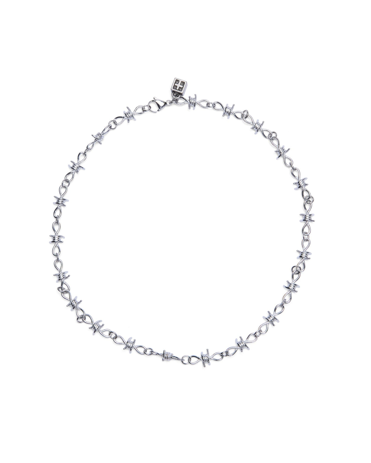Barbed Wire Necklace Silver Jewellery - Silver