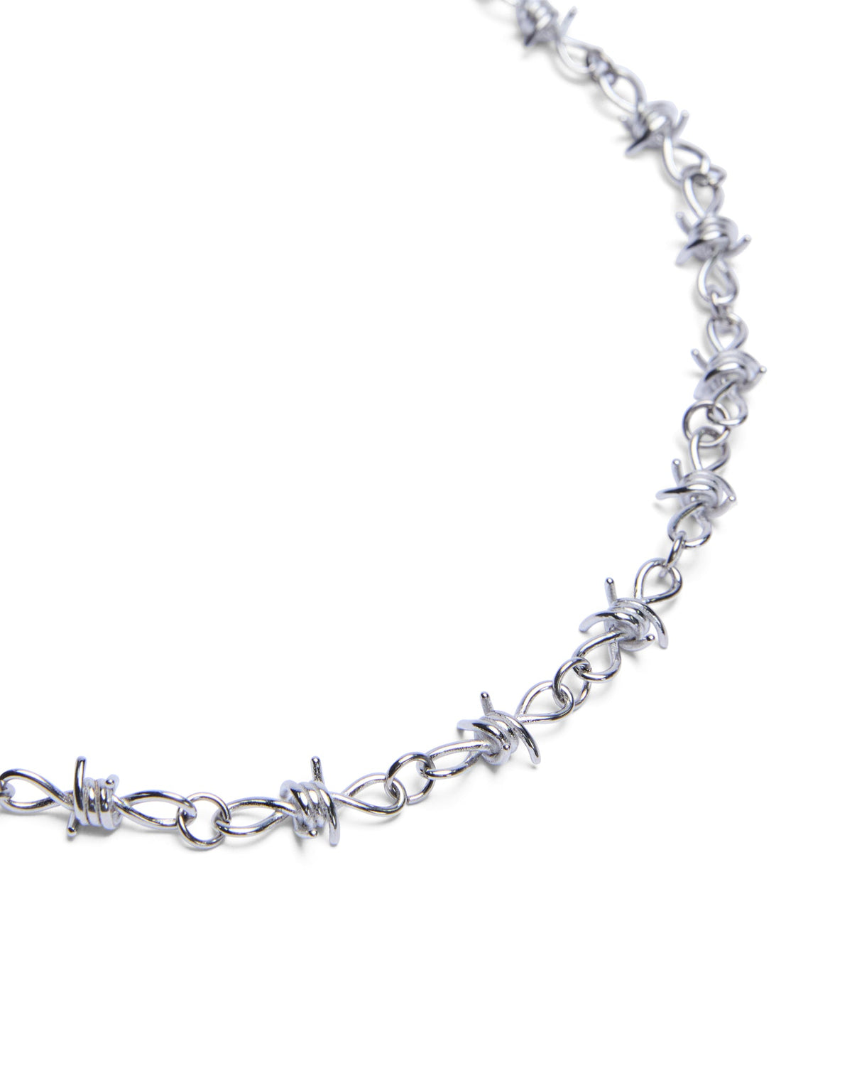Barbed Wire Necklace Silver Jewellery - Silver