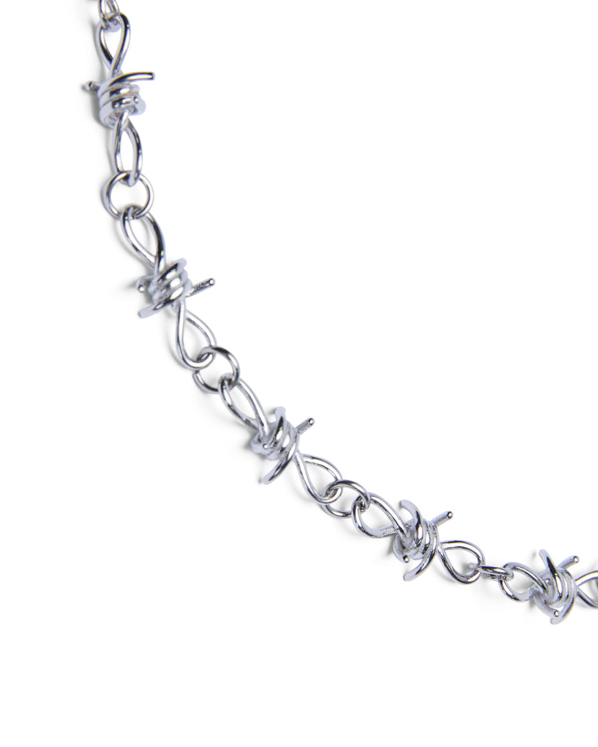 Barbed Wire Necklace Silver Jewellery - Silver