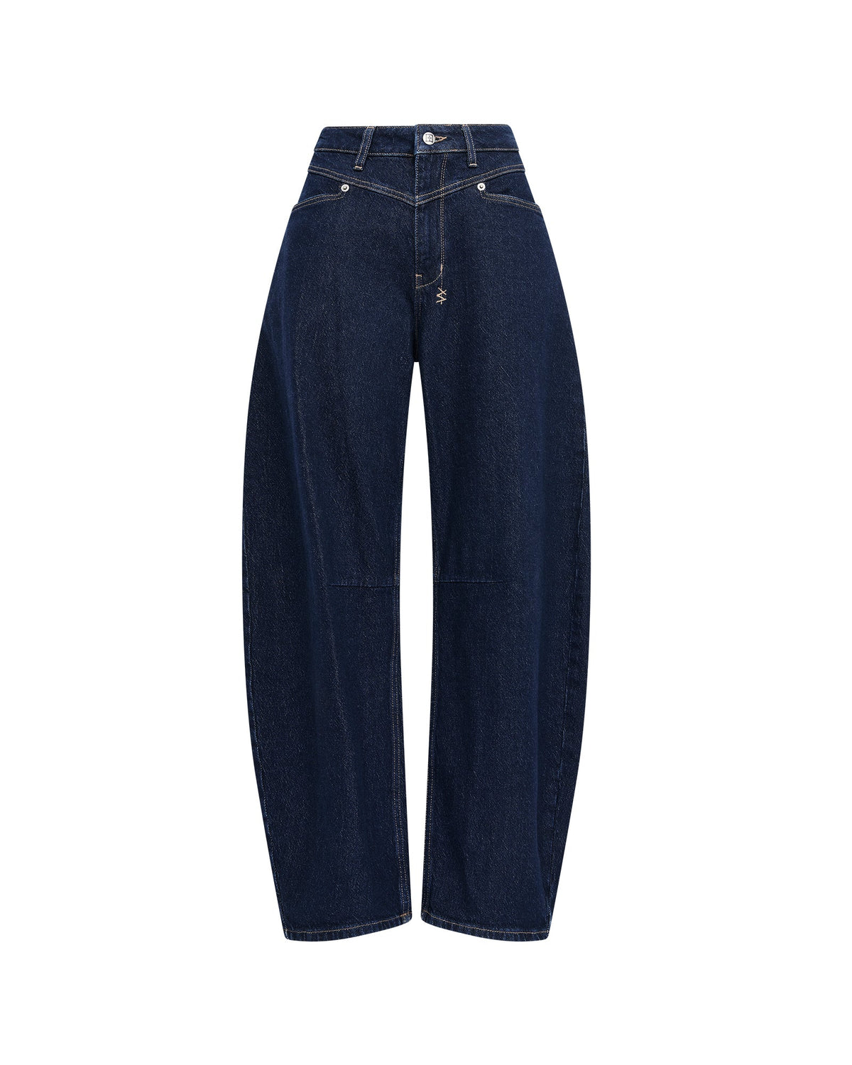 Womens Barrel Jean Original Rinse Barrel Leg Denim Jeans - Denim