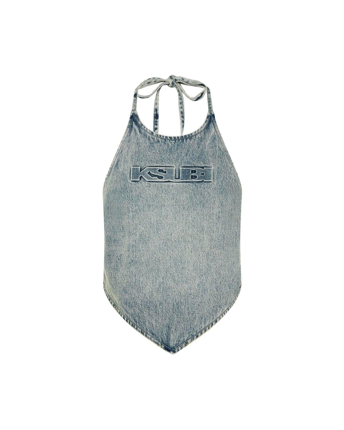 Womens Bolt Top Folk Fitted Fashion Tops - Denim