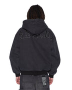 Mens Bomber Jacket Stud Black Regular Jackets - Black