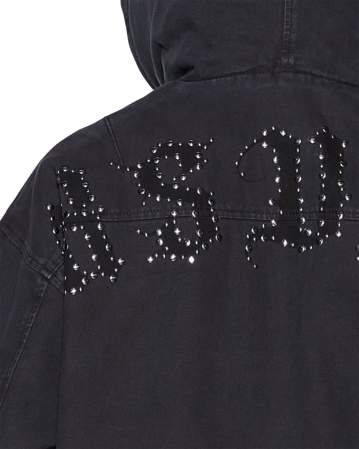 Mens Bomber Jacket Stud Black Regular Jackets - Black