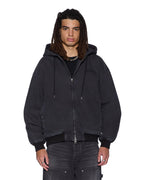 Mens Bomber Jacket Stud Black Regular Jackets - Black
