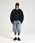Mens Intruder Bomber Jacket Navy Oversized Jackets - Navy