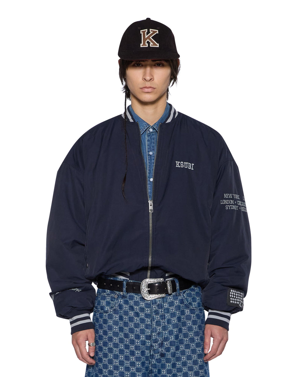 Mens Royalty Ma-1 Bomber Navy Regular Jackets - Navy