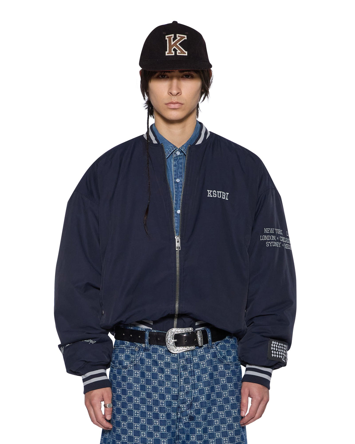 Mens Royalty Ma-1 Bomber Navy Regular Jackets - Navy