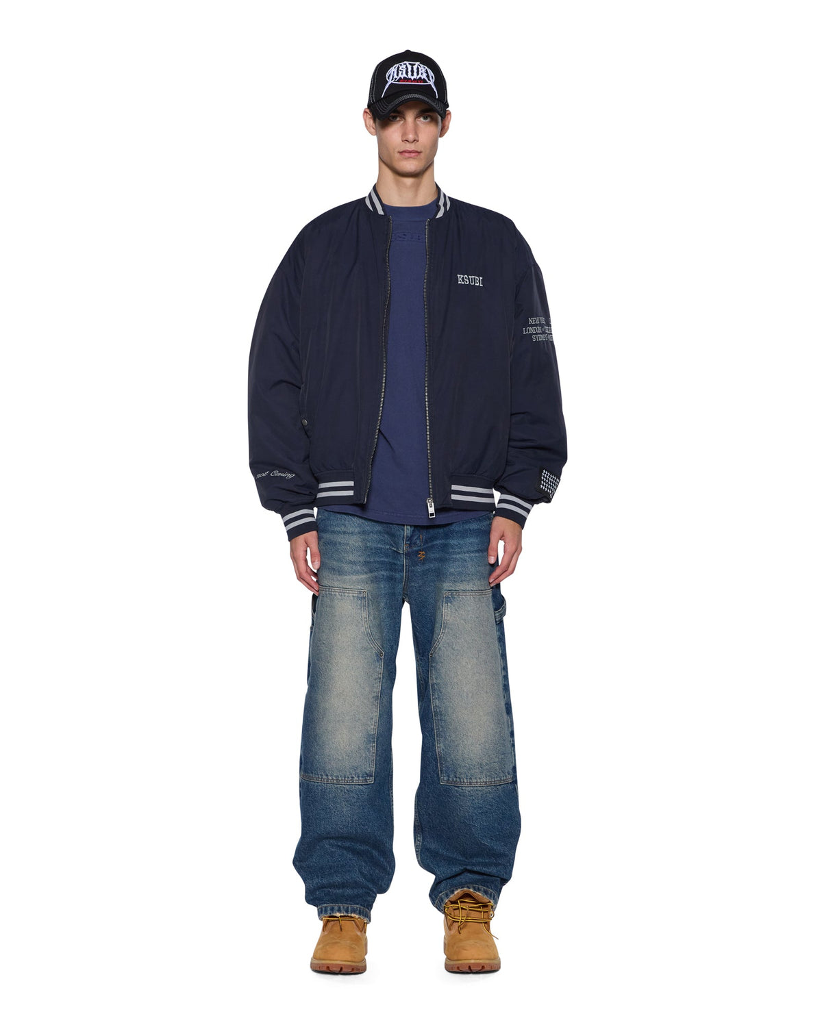 Mens Royalty Ma-1 Bomber Navy Regular Jackets - Navy