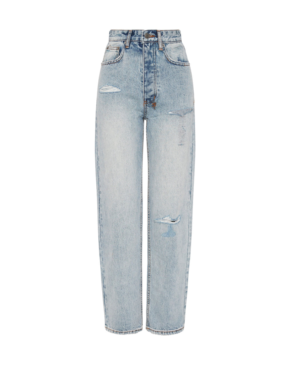 Womens Brooklyn Jean Skream Trashed Straight Denim Jeans - Denim