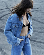 Womens Brooklyn Heritage Straight Denim Jeans - Denim