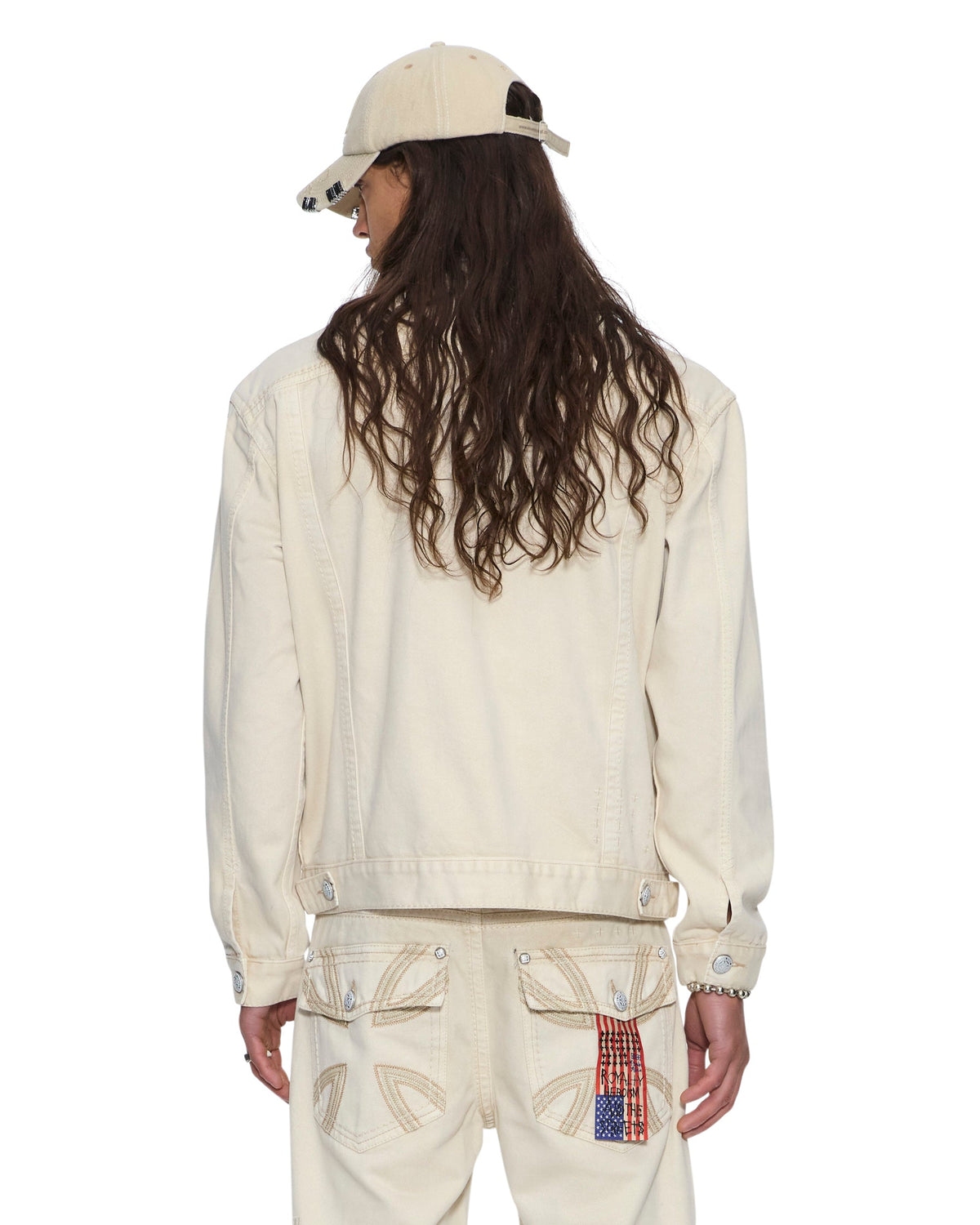 Mens Ksubi X Alice Hollywood Oh G Jacket Ivory Regular Jackets - Beige