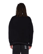 Mens Playoff Cardigan Black Boxy Knitwear - Black