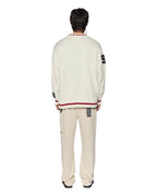 Mens Playoff Cardigan Ecru Regular Knitwear - Beige