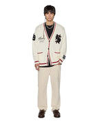 Mens Playoff Cardigan Ecru Regular Knitwear - Beige